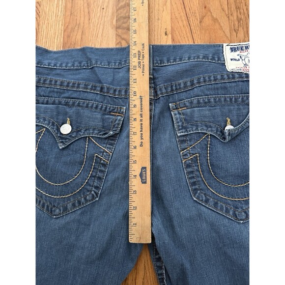 True Religion Mens Boot Cut Jeans 40 X 32 Flap Pockets Medium Wash Made In USA - Picture 8 of 8